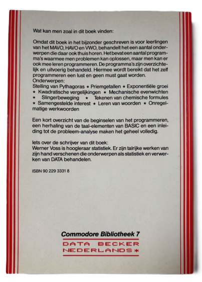 Data becker   De Commodore 64 voor op school   back
